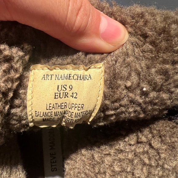 Steve Madden Chara Trooper Black Leather Chukka Boots Lace Up Ankle Mens Size 9 - Picture 7 of 7